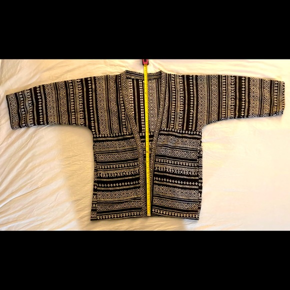 Traditional Thai open front woven cotton jacket - Picture 6 of 7